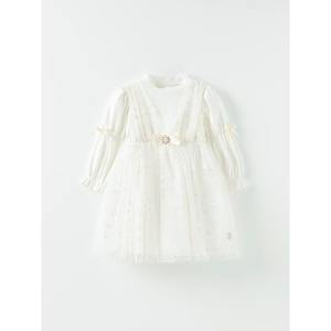 Vestido de Gasa con Flores Estilo Coreano OZKIZ 100% Algodón para Niñas de 2 a 7 Años, Moda Infantil al por Mayor para Primavera/Otoño - Product Image 1