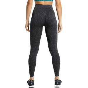 Leggings de yoga noirs unis à taille élastique, taille haute, grandes tailles, sans couture, pour la gym et le fitness, vente en gros, fabricant OEM ODM personnalisé - Product Image 3