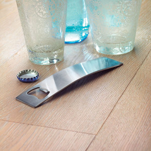 Cavatappi e apriscatole curvo in acciaio inossidabile per scopi pubblicitari - Product Image 2