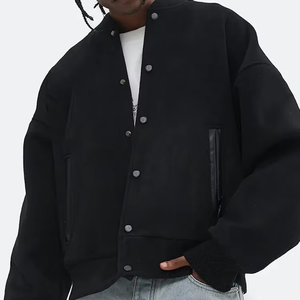 University Varsity <b>Baseball</b> Bomber <b>Jacket</b> Polyester/Cotton Slim Fit Winter Sheep Fur Trim Customizable <b>for</b> College Students - Product Image 3