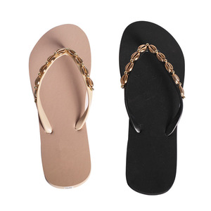 Donne all'ingrosso flip flop PE suola tomaia in PVC <span class=keywords><strong>con</strong></span> catena calzature comode pantofole da spiaggia estive all'aperto - Product Image 3