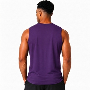 Débardeur sans manches pour homme, col rond, couleur unie, respirant, tricoté, 100% polyester, style décontracté HIGH STREET - Product Image 2