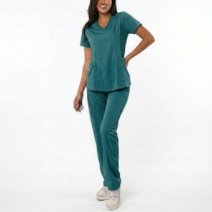 Comfortable Unisex Hospital <b>Scrub</b> Suit Uniform Sets Short Sleeve OEM Service Trending Product Low MOQ Customized Color & Design - Product Image 6