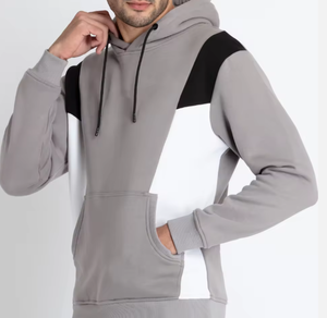 Conjunto de chándal con capucha y bloques de color para hombre, sudadera deportiva ajustada y pantalones deportivos, conjunto de ropa deportiva de 2 piezas para gimnasio - Product Image 5