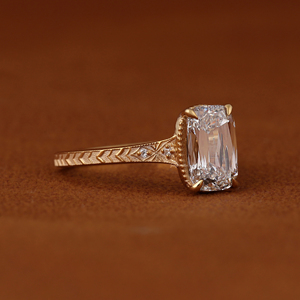 Anillo de Compromiso con Diamante Cultivado en Laboratorio, Corte Ashoka de 3 Quilates, Oro Sólido de 14K, Certificado IGI, VVS2 VS1, Color DEF, Anillo Solitario - Product Image 2
