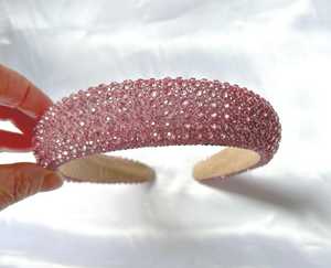 Diademas florales unisex ligeras y ecológicas de tela de diseñador hechas a mano 2025 para mujer y niños, multicolor, bordadas con cuentas - Product Image 3