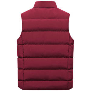 Chaleco Acolchado Azul Marino para Hombre, Cierre de Cremallera, Cuello Alto, Ropa de Invierno Informal, Sin Mangas, Cortavientos, con Bolsillos - Product Image 6