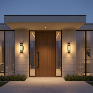 Flush Mount Wall <b>light</b> Viet Nam CM Decor steel/inox Living Room / Bedroom / Hallway Constant <b>Light</b> 3500K (Warm White) LED Black - Product Image 6