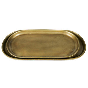 Plateau de service rectangulaire en métal avec poignées, plateau décoratif moderne, plateau de rangement pour pain et bar à boissons - Product Image 4
