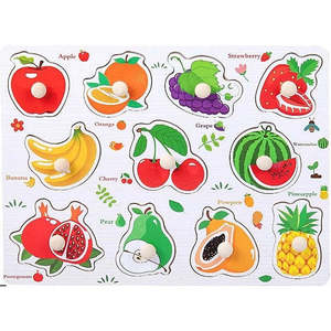 Wudly Wooden Learning Knob <b>Puzzle</b> with White <b>Board</b> for Kids <b>Jigsaw</b> <b>Puzzle</b> Entertainment - Product Image 6