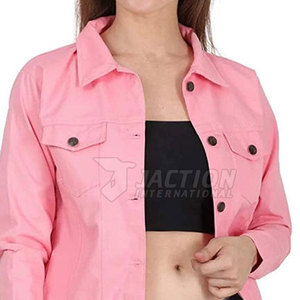 Veste en jean confortable, respirante et légère, de qualité supérieure, en promotion, avec boutons dissimulés, pour femme, fabriquée au Pakistan - Product Image 4
