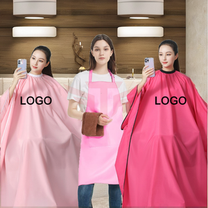 Custom Logo Eco-Friendly Nylon Polyester Waterproof <b>Hairdressing</b> <b>Cape</b> Salon Hair Cutting Apron with Sleeves Non-Stick - Product Image 4