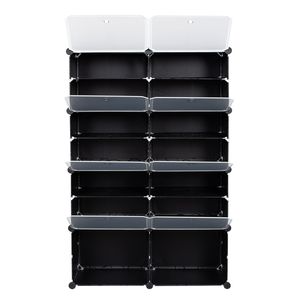 Scarpiera Moderna Espandibile a 7 Livelli, Capacità 28 Paia, Armadio Contenitore a Torre con 14 Scomparti per Tacchi, Stivali e Ciabatte - Product Image 2