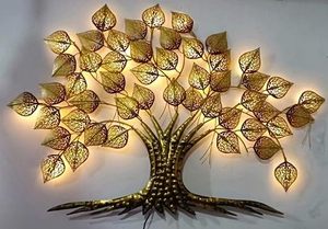 Metal <b>Tree</b> Wall Art with <b>LED</b> <b>Lights</b> Modern Decorative Wall Hanging for Living Room Bedroom Hallway Home Decor - Product Image 5