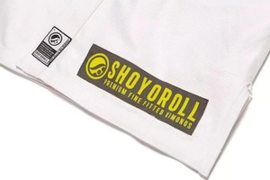 Shoyoroll <b>White</b> BJJ <b>Kimono</b> 450GSM Fitted Cotton Jiu Jitsu Uniform Adult Unisex Embroidery Logo - Product Image 5