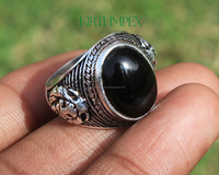 Bague noire avec noeud pour hommes, nouvelle bague à la mode, pierre précieuse naturelle, Onyx, turque, nouveau design 2022