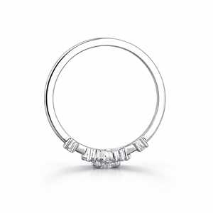 Bague de fiançailles en or massif 10k 14k 18k avec diamant de laboratoire rond taille halo certifié IGI, couleur E VVS - Product Image 4