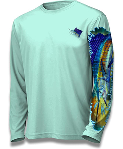 Chemise de pêche à capuche de haute qualité avec protection UV UPF 50+, manches longues, séchage rapide, maille ventilée, respirante, vêtements d'extérieur, vente en gros - Product Image 5