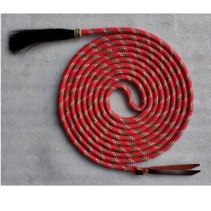 Équipement d'équitation personnalisable de qualité supérieure pour concours de barrel western, rênes Mecate en nylon tressé avec mousqueton, longueur personnalisée 22' (environ 56 cm), vente en gros - Product Image 3