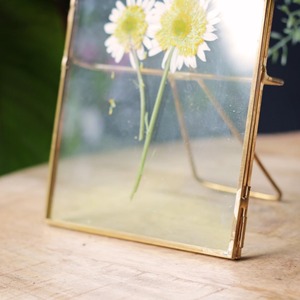 Cadre photo en laiton de haute qualité, rectangulaire, en verre, vertical, fait main, pour table - Product Image 2