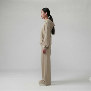 Women's Hooded <b>Tracksuit</b> Baggy Sweatpants Ladies Long Length Winter Sweat Wide leg Full Sleeve Oversize Sweat Track Suit - Product Image 3
