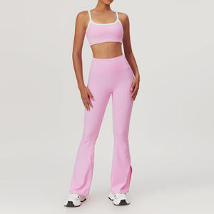 Conjuntos Deportivos Femeninos para Gimnasio, Ropa para Correr, Traje de Yoga, Leggings de Manga Larga, Conjuntos de Sujetador Deportivo, Diseño sin Costuras de Cintura Alta - Product Image 2