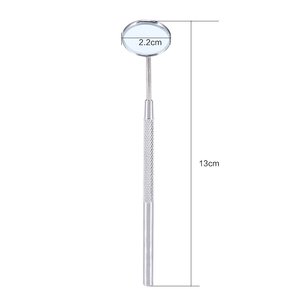Petits miroirs en acier inoxydable de forme personnalisée, résistants à la rouille, matériau durable, outil de maquillage OEM personnalisé 3X pour usage dentaire et esthétique - Product Image 3