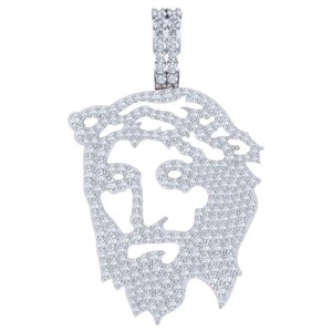Colgantes y Dijes de Plata S925 con Certificación IGI, Estilo Hip Hop, Dije Personalizado con Rostro de Jesús y Diamantes, Joyería de Diamantes de Corte Brillante de Lujo - Product Image 6