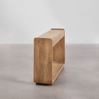 Table console rectangulaire Vandana Flux Zenova 120x30 cm en bois Tinsley