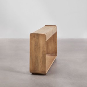 Mesa consola rectangular Vandana Flux Zenova 120x30 cm en madera Tinsley - Product Image 4