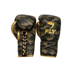 Oem New Latest Model Fly Camo Boxing <b>Gloves</b> Custom Made 100% Genuine Leather Adult For Martial Arts By Muay Thai Closure Lace Up - Product Image 1