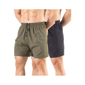 Pantalones Cortos Deportivos para Hombre, Paquete de 2, Secado Rápido, para Entrenamiento, Gimnasio, Verano, Poliéster y Elastano, con Bolsillos con Cremallera - Product Image 2