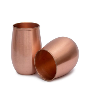 Gobelet à boisson en cuivre contemporain, verre à boire de qualité supérieure, finition lisse, tasse à eau, jus, cocktail, OEM ODM, vente en gros - Product Image 4