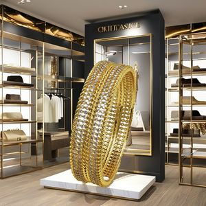 กำไลทองชุบไมโคร 14K 18K 24K ประดับเพชรซิร์คอน ดีไซน์ดั้งเดิม แฟชั่น ขายส่ง - Product Image 5