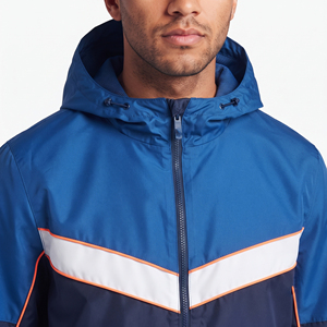 Veste coupe-vent à capuche pour homme, veste coupe-vent imperméable pour homme, poches zippées pour homme, coupe-vent - Product Image 4