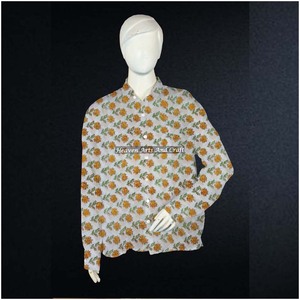 Camisa de Verano de Algodón, Estilo Boho, Manga Larga, para Mujer, Talla Grande, Ropa de Playa, Hecha a Mano en India - Product Image 6