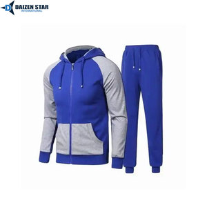 Streetwear Hooded Tracksuit-100% Polyester Breathable & Windproof Drawstring Closure Solid Color Spring Season - Product Image 4