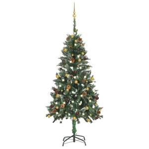 Sapin de Noël artificiel pré-éclairé avec ensemble de boules, 59,1 pouces - Product Image 1