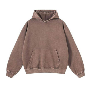 Sweat à capuche unisexe surdimensionné marron imprimé personnalisé avec fermeture éclair, décontracté, hiver, poche kangourou, 100 % coton molletonné tricoté, séchage rapide - Product Image 1