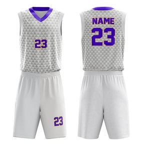 ชุดยูนิฟอร์มบาสเก็ตบอลพิมพ์ลายขายส่งสำหรับทุกเพศ ปรับแต่งสีและโลโก้ได้ ระบายเหงื่อ ป้องกันแบคทีเรีย ผลิตจากโพลีเอสเตอร์ 100% - Product Image 4