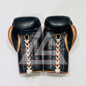 Gants de boxe de luxe de qualité supérieure, personnalisés, en cuir de vachette durable, super confortables, à lacets. - Product Image 6