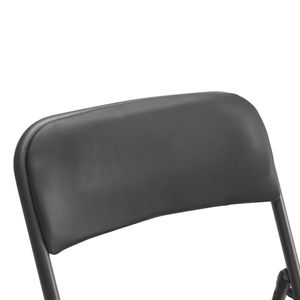 Set di 2 Sedie Pieghevoli in Metallo Nero con Seduta e Schienale Imbottiti per Casa, Ufficio, Eventi Interni ed Esterni, Feste, Matrimoni, Campeggio - Product Image 6