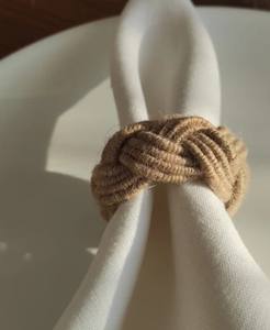 Porte-serviettes en jute, anneaux à serviettes bohèmes, anneaux à serviettes rustiques, décoration de table de ferme, décoration de table de mariage, anneaux à serviettes nautiques - Product Image 3