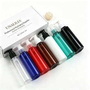 Custom Color Plastic <b>Bottles</b> Empty Lotion <b>Dispenser</b> Shampoo Body Wash OEM 120ml 4 oz PET Plastic Cylinder <b>Pump</b> <b>Bottle</b> - Product Image 1