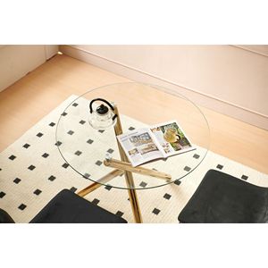 Tavolo da pranzo con piedistallo Mid-Century da 42,1 pollici con piano in MDF per 4-6 persone, tavolino da caffè o tavolino d'appoggio - Product Image 6