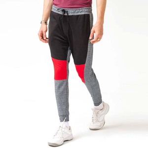 Men's Color Blocked Sweatpants Elastic Waist Drawstring Casual <b>Joggers</b> <b>Black</b> Gray Red Side Stripe Breathable Knitted Pants - Product Image 1