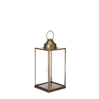 Lanterne en laiton antique de taille moyenne KSN, porte-bougie en métal d'inspiration vintage, finition élégante et décorative, Inde KSN-200725-15