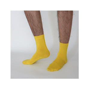 yellow Crew <b>Socks</b> Pack of 10 | Soft Cotton Everyday <b>Socks</b> | Comfortable Casual <b>Socks</b> | Unisex Plain <b>Socks</b> | Bulk <b>Socks</b> Set - Product Image 2