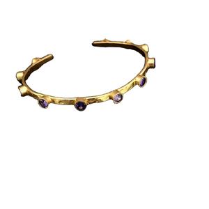 Plaqué or Designer Fait à la main Pierres précieuses Déclaration Manchette et Bracelet Prix de gros Bracelet réglable Bracelet pour - Product Image 1