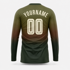 เสื้อฟุตบอลแขนยาวผู้ชาย พิมพ์ลายทีม ระบายเหงื่อได้ดี ผลิตจากโพลีเอสเตอร์ คอกลม แขนยาว ทรงปกติ - Product Image 3